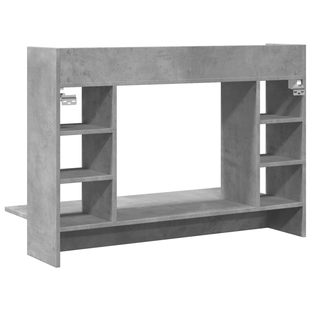 Scrivania a Parete Grigio Cemento 105x48x75cm Legno Multistrato - homemem39
