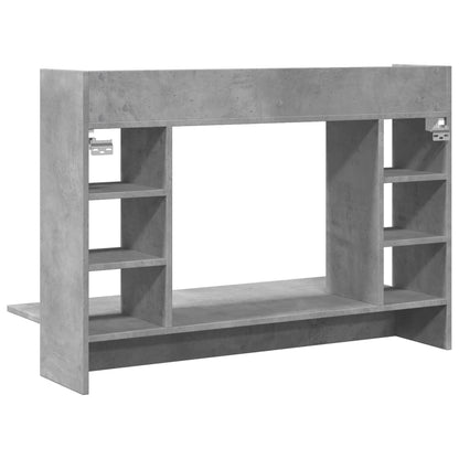 Scrivania a Parete Grigio Cemento 105x48x75cm Legno Multistrato - homemem39