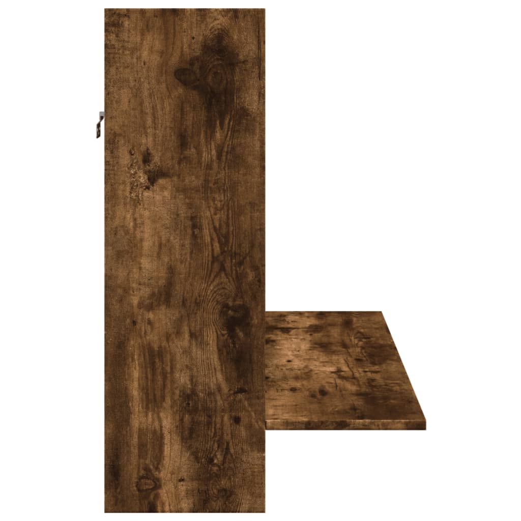Scrivania a Parete Rovere Fumo 105x48x75cm Legno Multistrato - homemem39