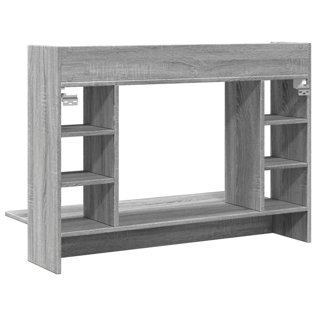 Scrivania a Parete Grigio Sonoma 105x48x75cm Legno Multistrato - homemem39