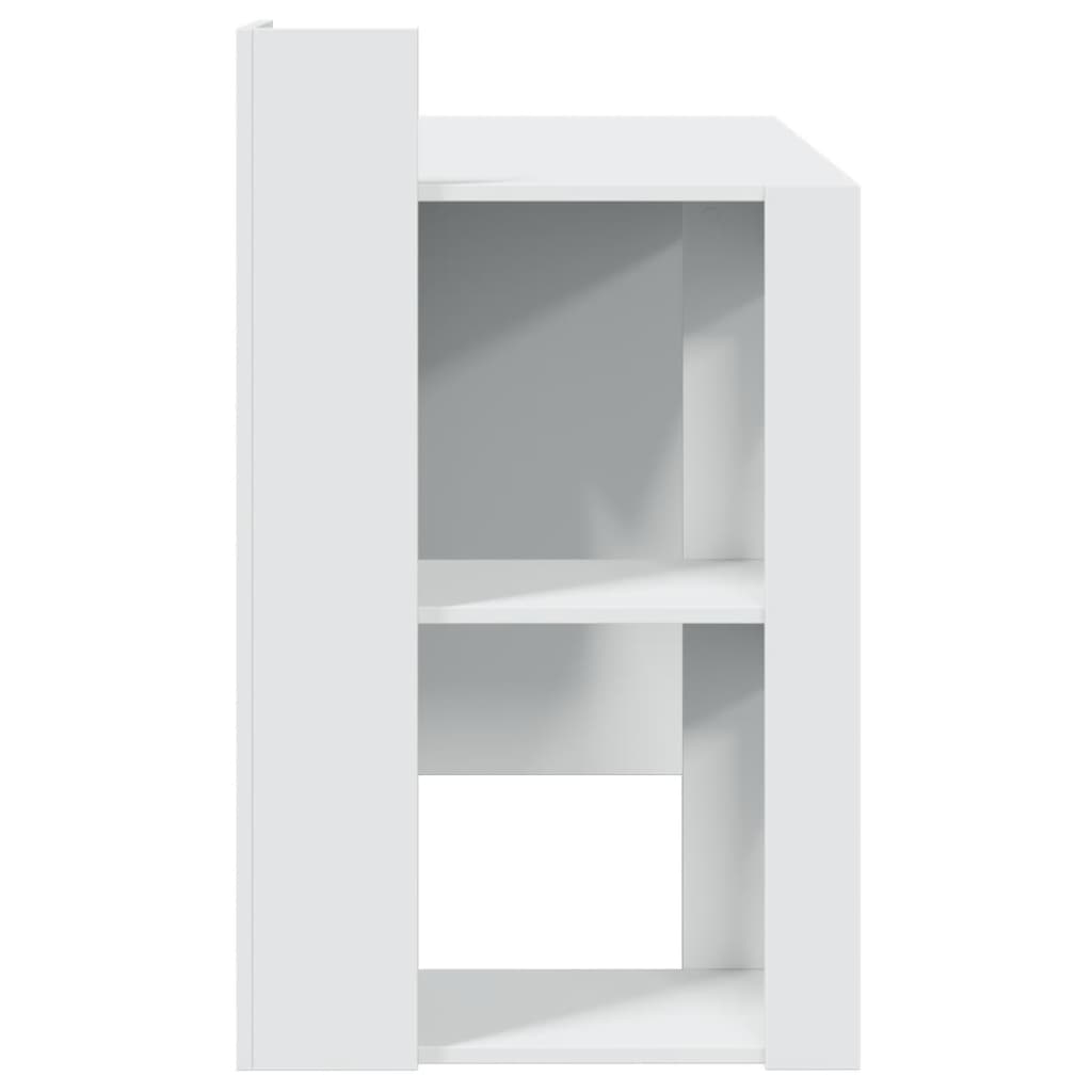 Scrivania Ufficio Bianca 103,5x56,5x94 cm in Legno Multistrato - homemem39