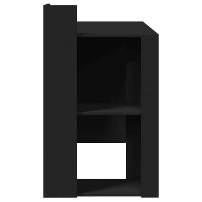 Scrivania Ufficio Nera 103,5x56,5x94 cm in Legno Multistrato - homemem39
