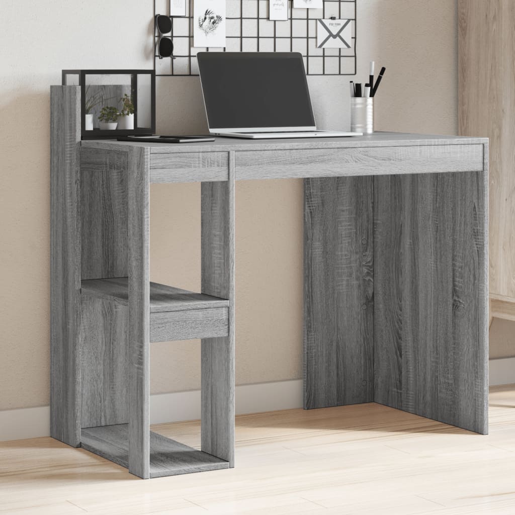 Scrivania Grigio Sonoma 103,5x56,5x94 cm in Legno Multistrato - homemem39