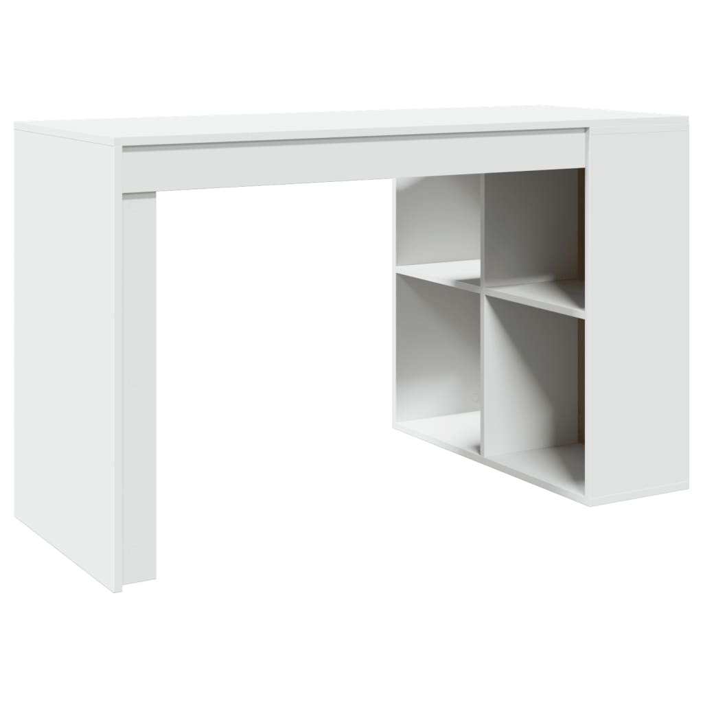 Scrivania Bianca 123,5x73,5x75 cm in Legno Multistrato - homemem39