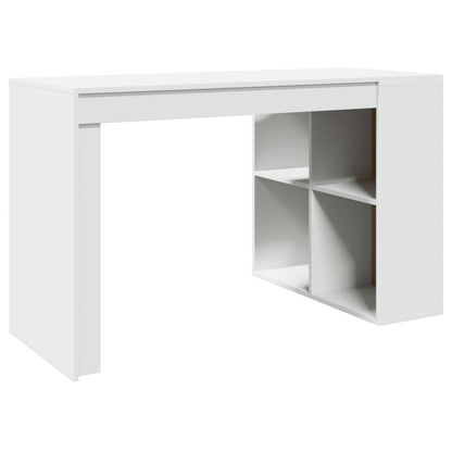 Scrivania Bianca 123,5x73,5x75 cm in Legno Multistrato - homemem39