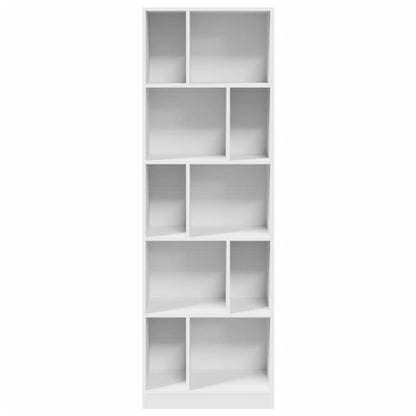 Libreria Bianca 57x28,5x174 cm in Legno Multistrato