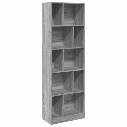 Libreria Grigio Sonoma 57x28,5x174 cm in Legno Multistrato