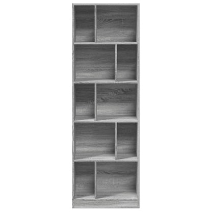 Libreria Grigio Sonoma 57x28,5x174 cm in Legno Multistrato