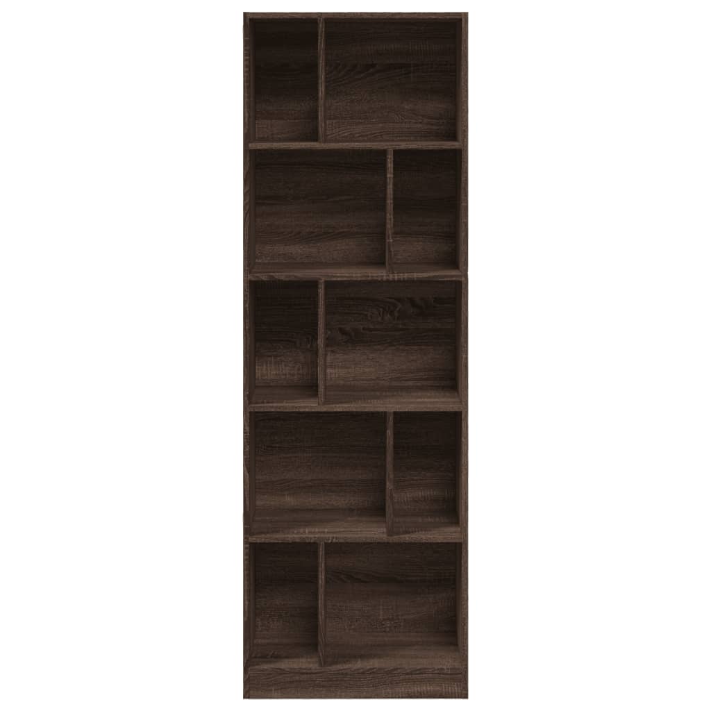 Libreria Rovere Marrone 57x28,5x174 cm in Legno Multistrato