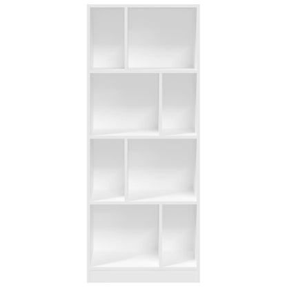 Libreria Bianca 57x28,5x141 cm in Legno Multistrato