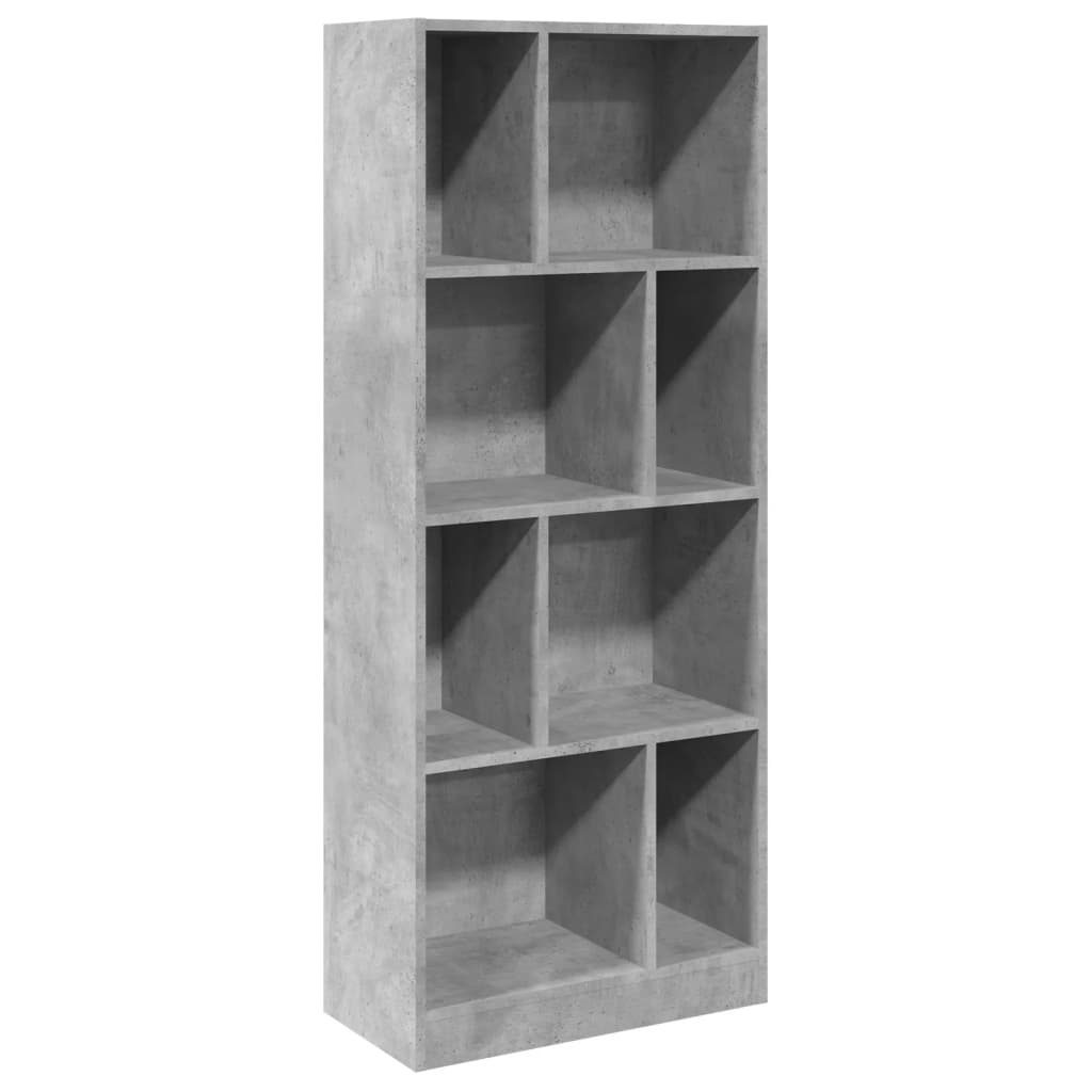 Libreria Grigio Cemento 57x28,5x141 cm in Legno Multistrato