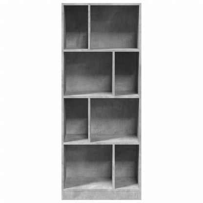 Libreria Grigio Cemento 57x28,5x141 cm in Legno Multistrato