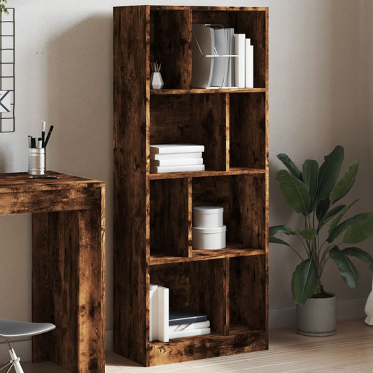 Libreria Rovere Fumo 57x28,5x141 cm in Legno Multistrato