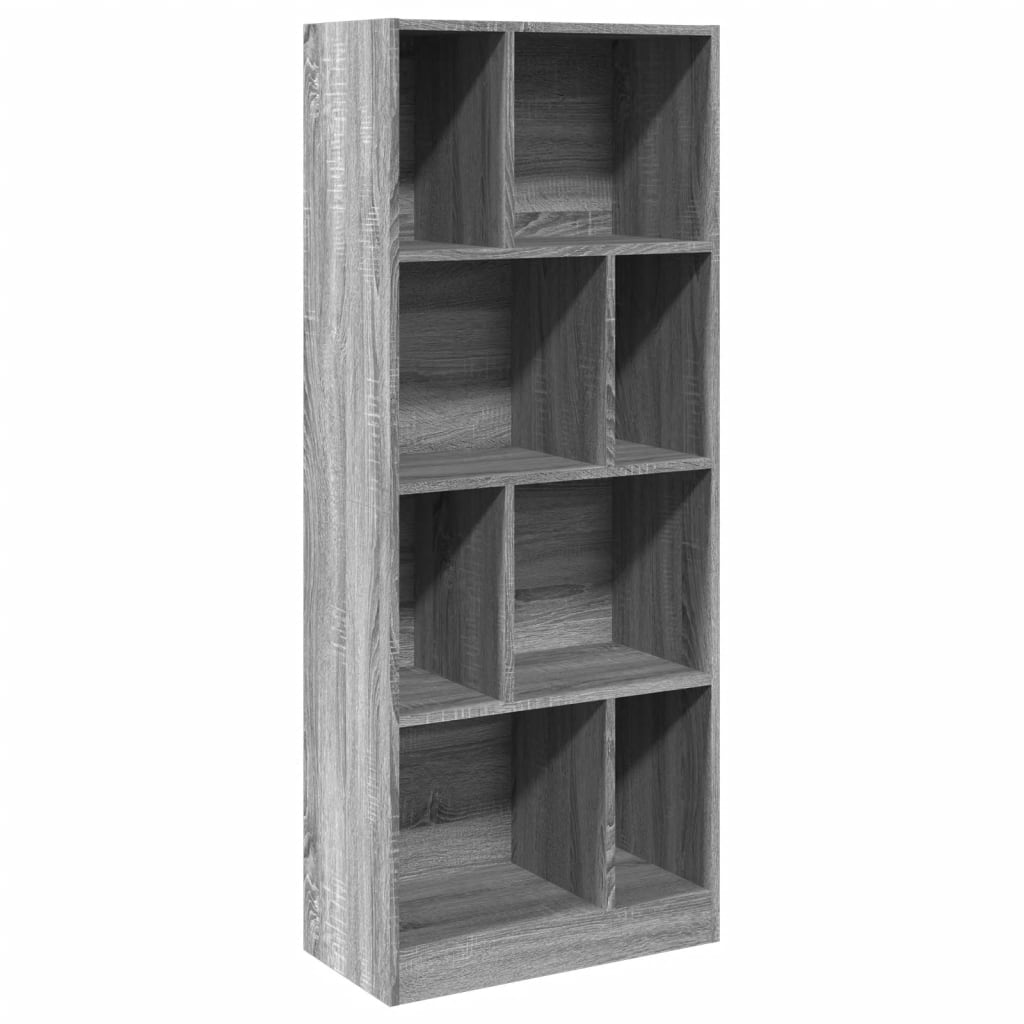 Libreria Grigio Sonoma 57x28,5x141 cm in Legno Multistrato