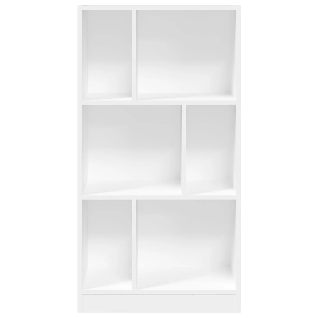 Libreria Bianca 57x28,5x107,5 cm in Legno Multistrato