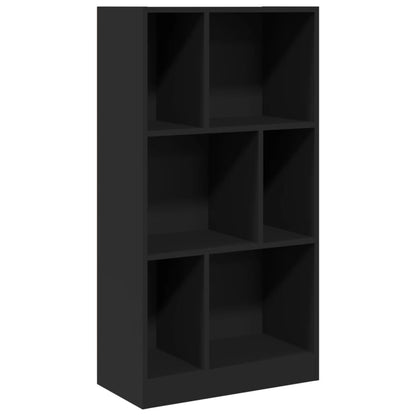 Libreria Nera 57x28,5x107,5 cm in Legno Multistrato