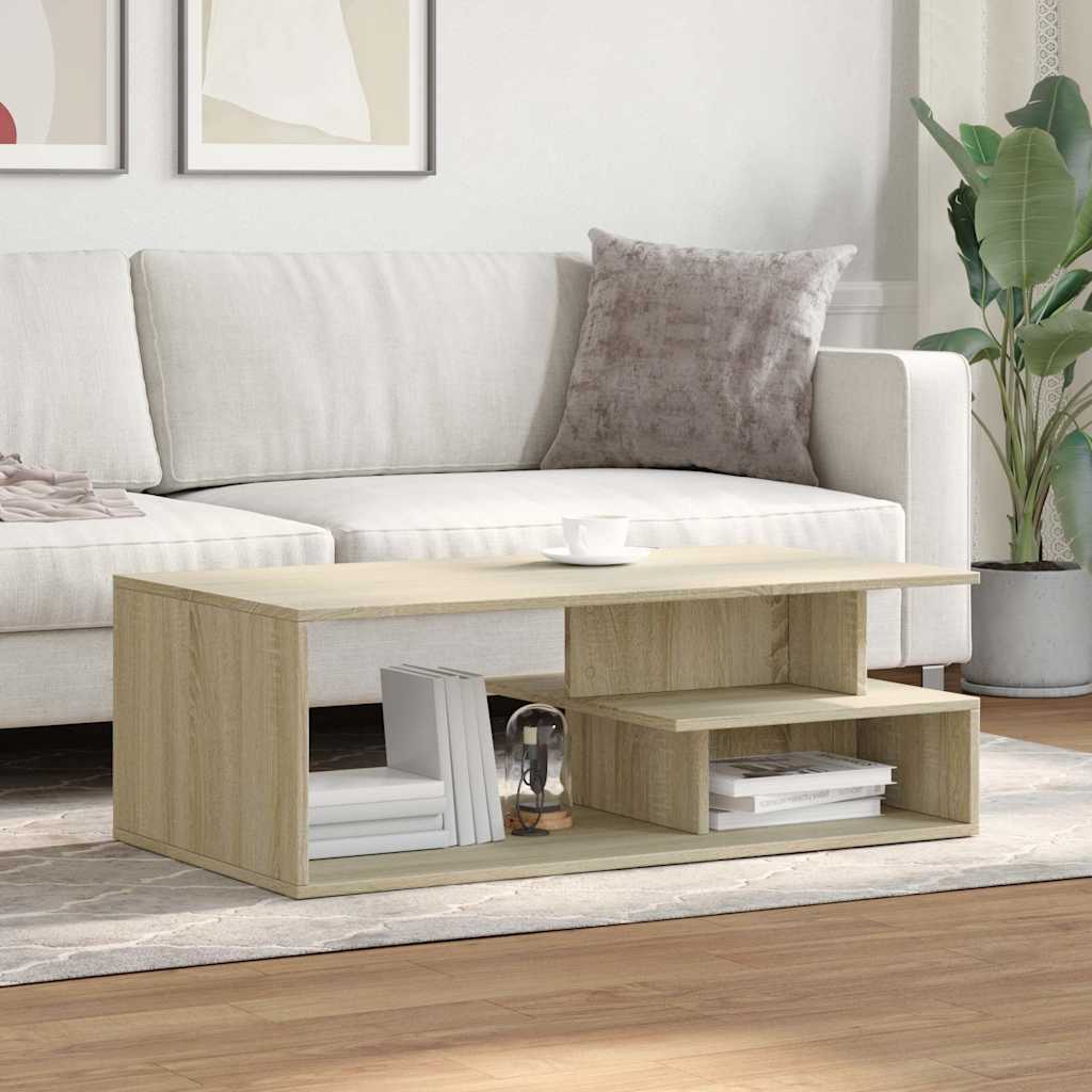 Tavolino Salotto Rovere Sonoma 102x55x35cm in Legno Multistrato | homemem39