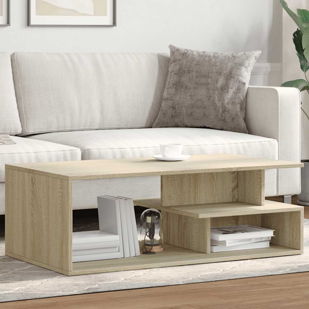 Tavolino Salotto Rovere Sonoma 102x55x35cm in Legno Multistrato | homemem39