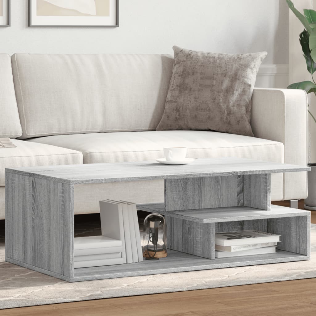 Tavolino da Salotto Grigio Sonoma 102x55x35cm Legno Multistrato | homemem39