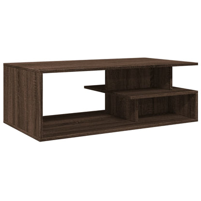 Tavolino Salotto Rovere Marrone 102x55x35 cm Legno Multistrato | homemem39