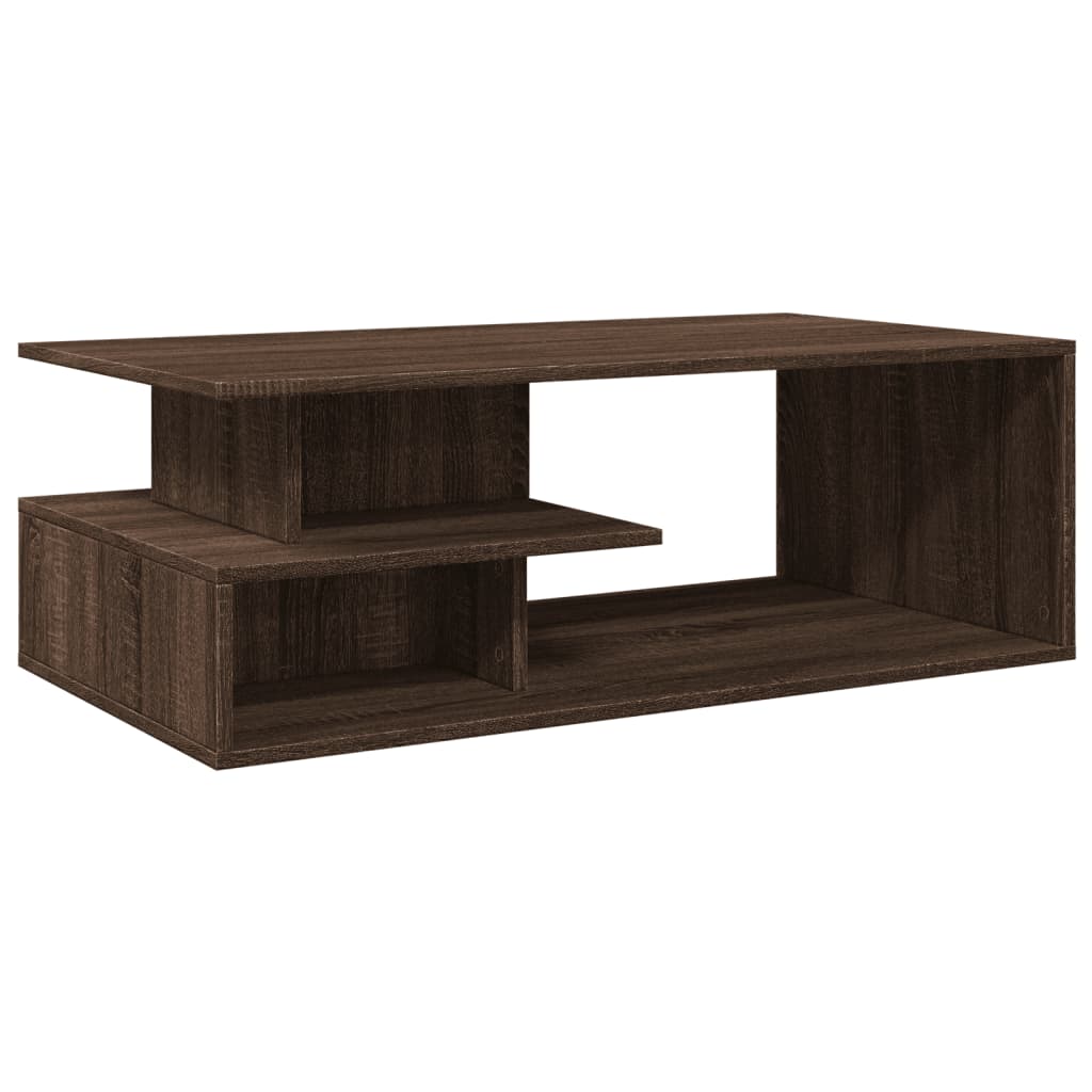 Tavolino Salotto Rovere Marrone 102x55x35 cm Legno Multistrato | homemem39
