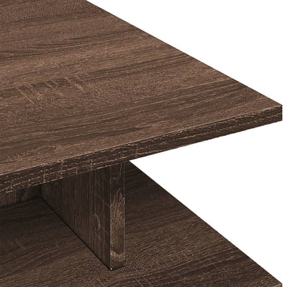 Tavolino Salotto Rovere Marrone 102x55x35 cm Legno Multistrato | homemem39