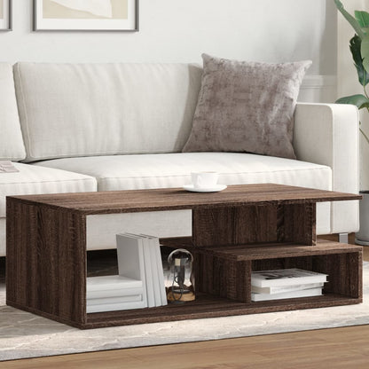 Tavolino Salotto Rovere Marrone 102x55x35 cm Legno Multistrato | homemem39