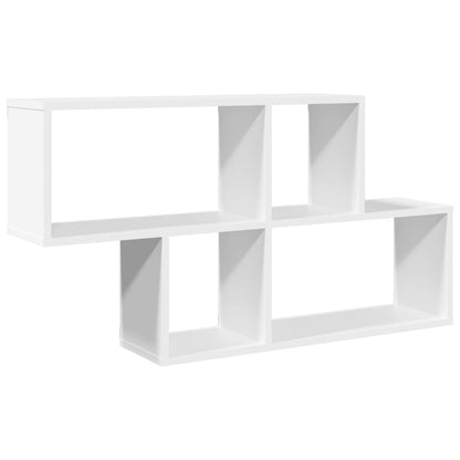 Scaffale a Parete Bianco 100x20x53 cm in Legno Multistrato | homemem39