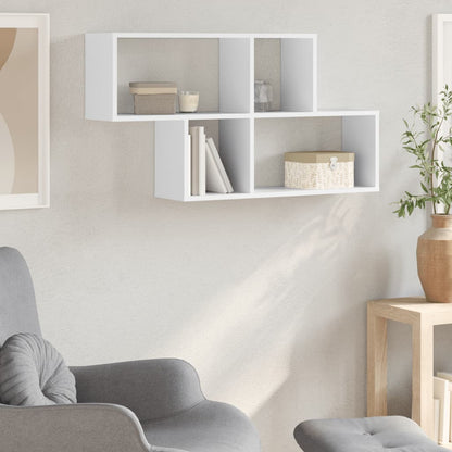Scaffale a Parete Bianco 100x20x53 cm in Legno Multistrato | homemem39