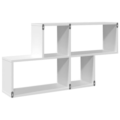 Scaffale a Parete Bianco 100x20x53 cm in Legno Multistrato | homemem39