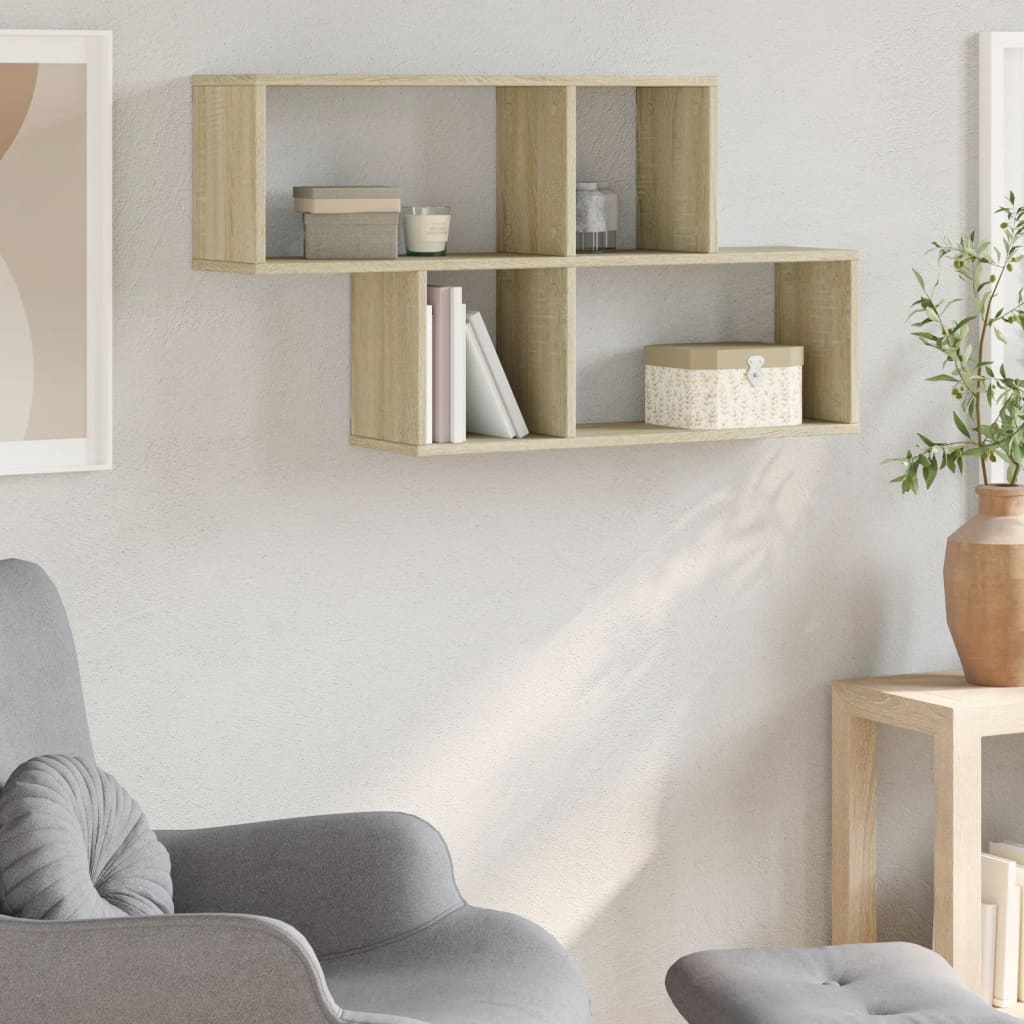 Scaffale a Parete Rovere Sonoma 100x20x53cm Legno Multistrato | homemem39