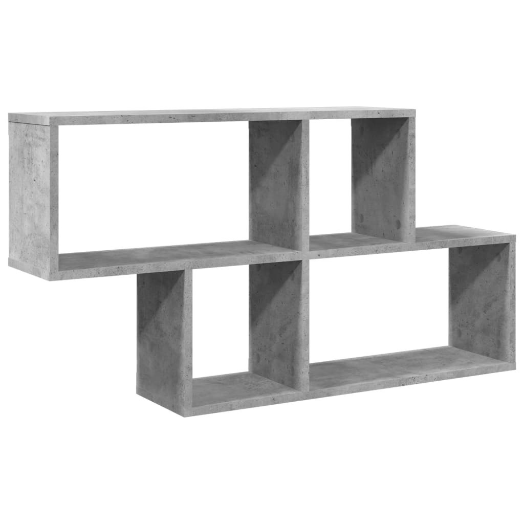 Scaffale a Muro Grigio Cemento 100x20x53 cm Legno Multistrato | homemem39