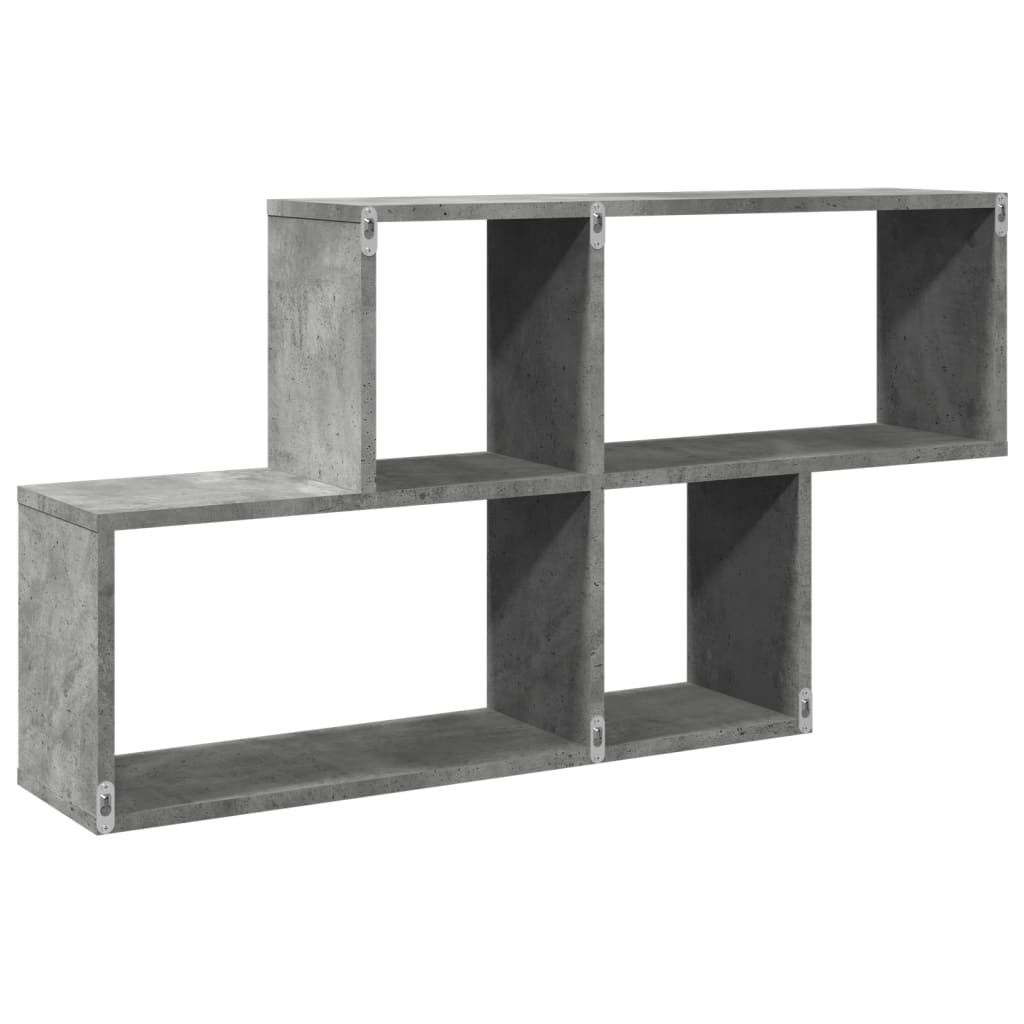 Scaffale a Muro Grigio Cemento 100x20x53 cm Legno Multistrato | homemem39