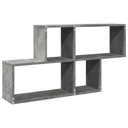 Scaffale a Muro Grigio Cemento 100x20x53 cm Legno Multistrato | homemem39