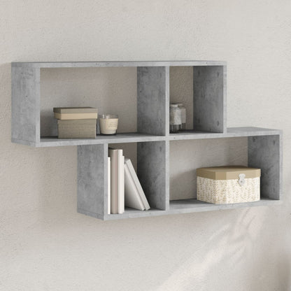 Scaffale a Muro Grigio Cemento 100x20x53 cm Legno Multistrato | homemem39