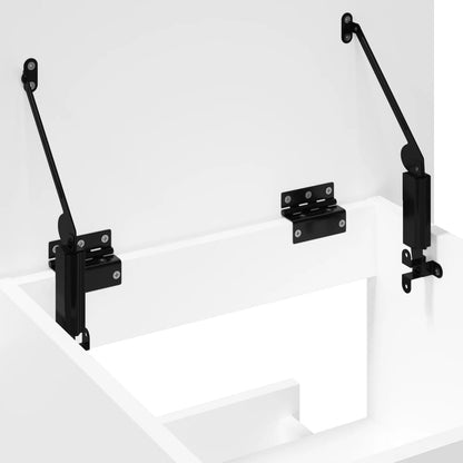 Leggio con Ruote e Cassetto Bianco 55x55x107 cm in Multistrato - homemem39