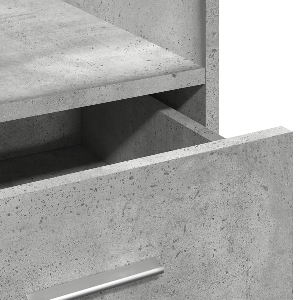 Leggio con Ruote e Cassetto Grigio 55x55x107 cm in Multistrato - homemem39