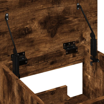 Leggio con Ruote e Cassetto Rovere Fumo 55x55x107cm Multistrato - homemem39