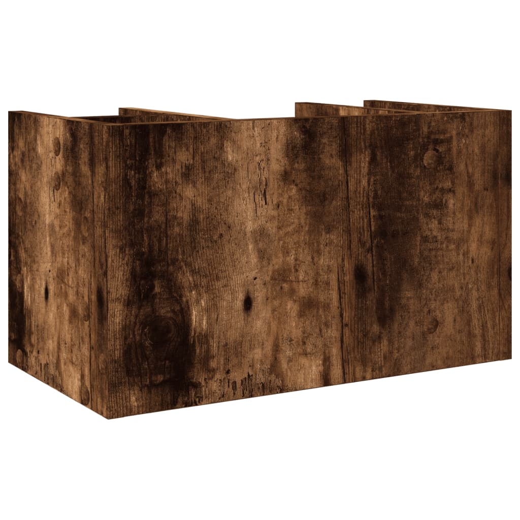 Organizer Scrivania Rovere Fumo 44,5x24x25cm Legno Multistrato | homemem39