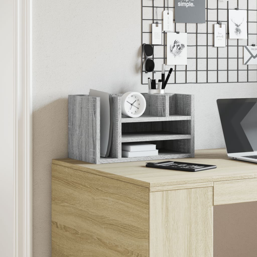 Organizer Scrivania Grigio Sonoma 44,5x24x25 Legno Multistrato | homemem39