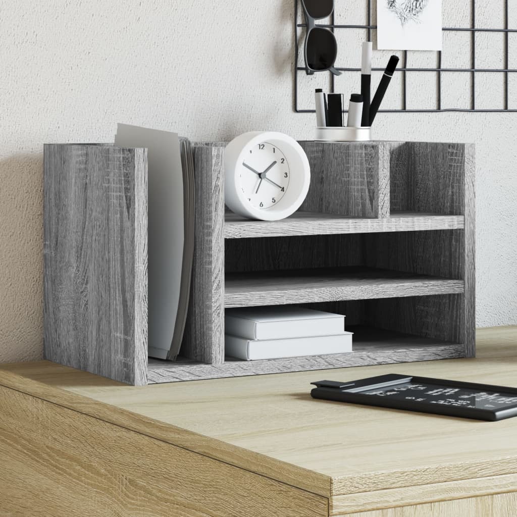 Organizer Scrivania Grigio Sonoma 44,5x24x25 Legno Multistrato | homemem39
