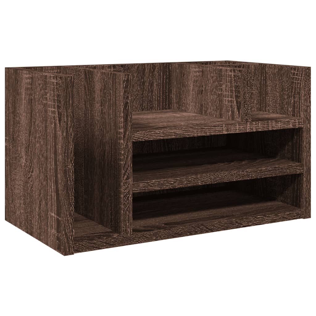 Organizer Scrivania Rovere Marrone 44,5x24x25 Legno Multistrato