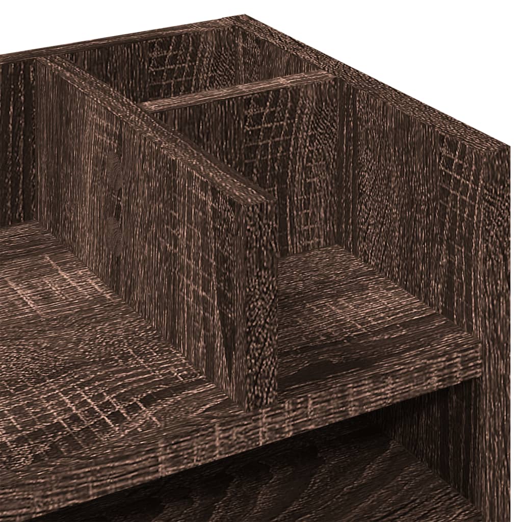 Organizer Scrivania Rovere Marrone 44,5x24x25 Legno Multistrato | homemem39