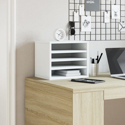 Organizer per la Scrivania Bianco 36x26x29,5 cm in Multistrato | homemem39