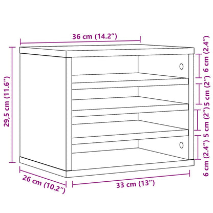 Organizer Scrivania Rovere Sonoma 36x26x29,5 Legno Multistrato | homemem39