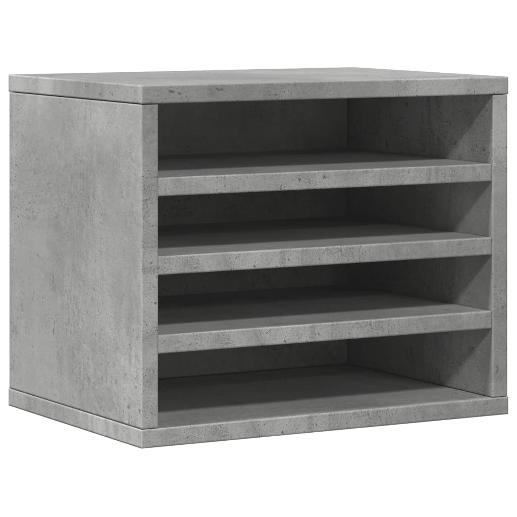 Organizer Scrivania Grigio Cemento 36x26x29,5 Legno Multistrato | homemem39