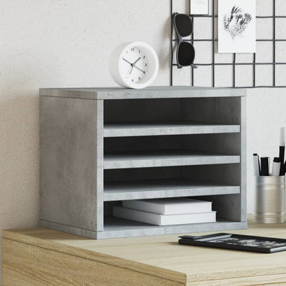 Organizer Scrivania Grigio Cemento 36x26x29,5 Legno Multistrato | homemem39