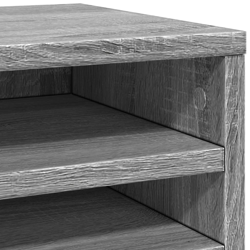 Organizer Scrivania Grigio Sonoma 36x26x29,5 Legno Multistrato