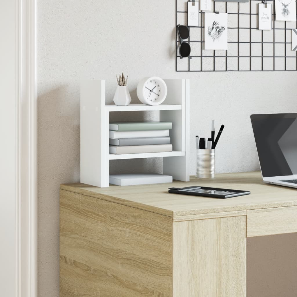 Organizer Scrivania Bianco 34,5x15,5x35,5 cm Legno Multistrato