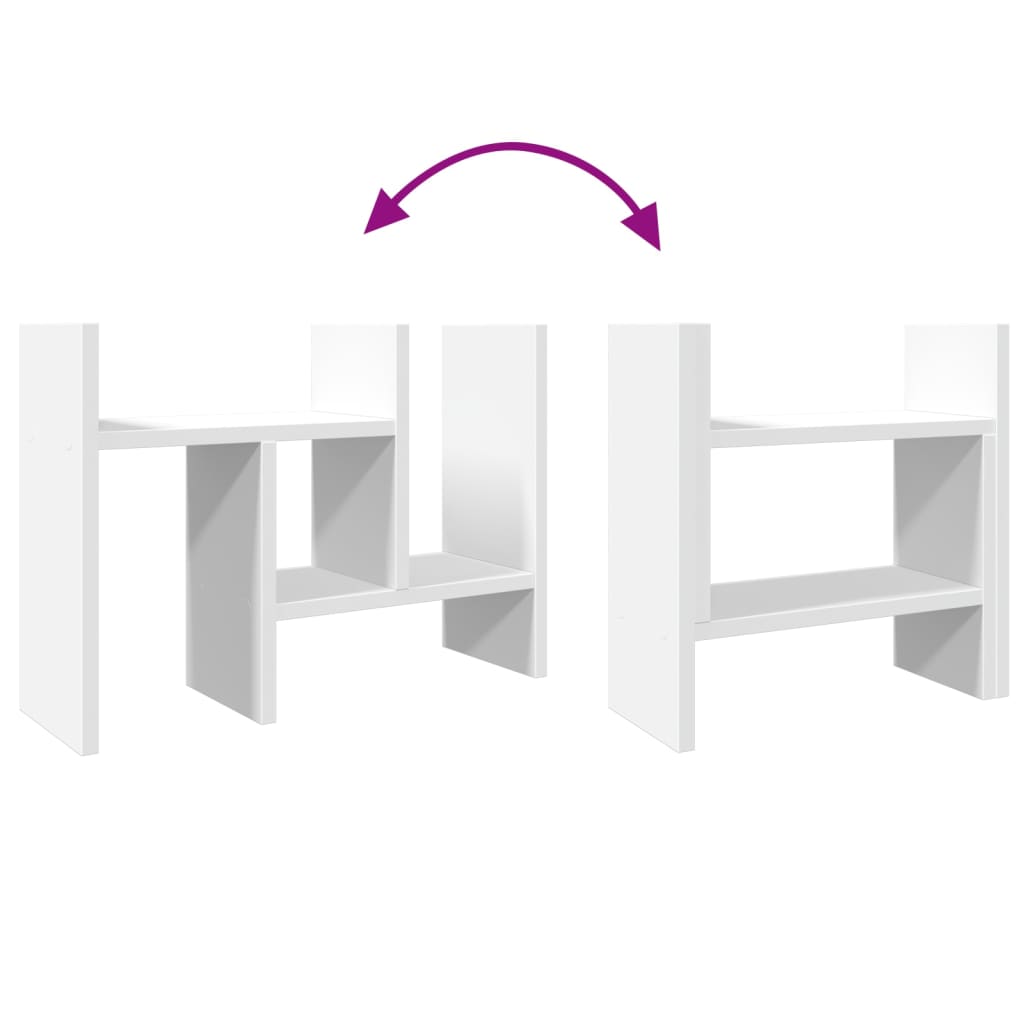 Organizer Scrivania Bianco 34,5x15,5x35,5 cm Legno Multistrato